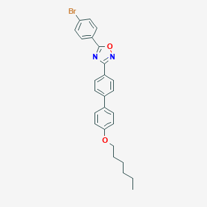 molecular formula C26H25BrN2O2 B401445 5-(4-Bromo-phenyl)-3-(4'-hexyloxy-biphenyl-4-yl)-[1,2,4]oxadiazole 