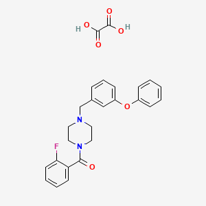 molecular formula C26H25FN2O6 B4014456 1-(2-fluorobenzoyl)-4-(3-phenoxybenzyl)piperazine oxalate 