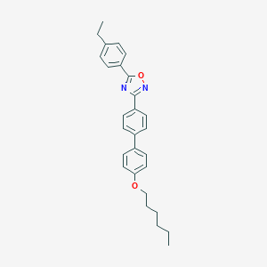 molecular formula C28H30N2O2 B401448 5-(4-Ethylphenyl)-3-[4'-(hexyloxy)biphenyl-4-yl]-1,2,4-oxadiazole 