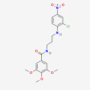molecular formula C19H22ClN3O6 B4014497 N-{3-[(2-chloro-4-nitrophenyl)amino]propyl}-3,4,5-trimethoxybenzamide 