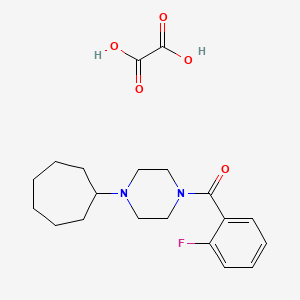 molecular formula C20H27FN2O5 B4014505 1-cycloheptyl-4-(2-fluorobenzoyl)piperazine oxalate 