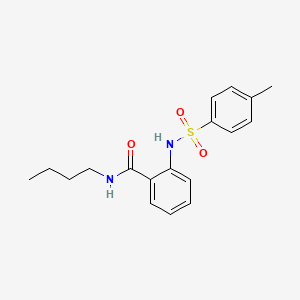 molecular formula C18H22N2O3S B4014538 N-butyl-2-{[(4-methylphenyl)sulfonyl]amino}benzamide 