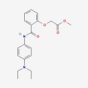 molecular formula C20H24N2O4 B4014544 methyl [2-({[4-(diethylamino)phenyl]amino}carbonyl)phenoxy]acetate 