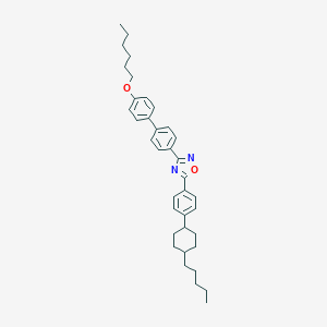 molecular formula C37H46N2O2 B401455 3-[4'-(Hexyloxy)biphenyl-4-yl]-5-[4-(4-pentylcyclohexyl)phenyl]-1,2,4-oxadiazole 