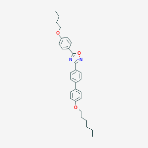 molecular formula C30H34N2O3 B401456 5-(4-Butoxyphenyl)-3-[4'-(hexyloxy)biphenyl-4-yl]-1,2,4-oxadiazole 