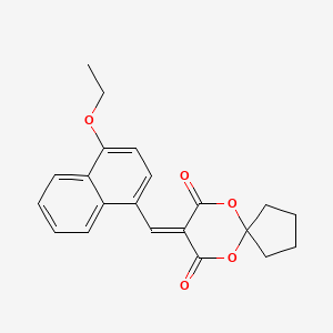 molecular formula C21H20O5 B4014566 8-[(4-ethoxy-1-naphthyl)methylene]-6,10-dioxaspiro[4.5]decane-7,9-dione 