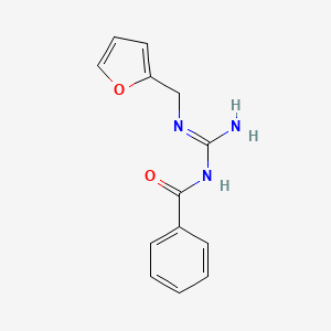 molecular formula C13H13N3O2 B4014568 N-[[(2-furylmethyl)amino](imino)methyl]benzamide 