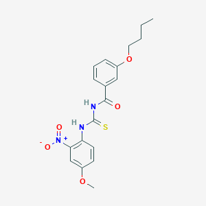 molecular formula C19H21N3O5S B4014587 3-butoxy-N-{[(4-methoxy-2-nitrophenyl)amino]carbonothioyl}benzamide 