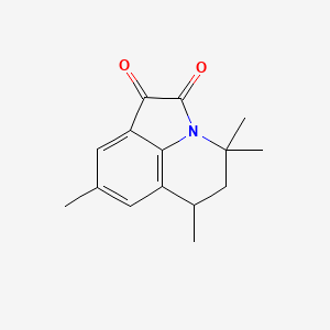 molecular formula C15H17NO2 B4014592 4,4,6,8-四甲基-5,6-二氢-4H-吡咯并[3,2,1-ij]喹啉-1,2-二酮 