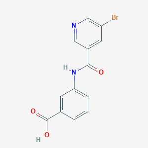 molecular formula C13H9BrN2O3 B4014600 3-{[(5-bromo-3-pyridinyl)carbonyl]amino}benzoic acid 