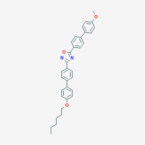 molecular formula C33H32N2O3 B401461 3-[4'-(Hexyloxy)biphenyl-4-yl]-5-(4'-methoxybiphenyl-4-yl)-1,2,4-oxadiazole 