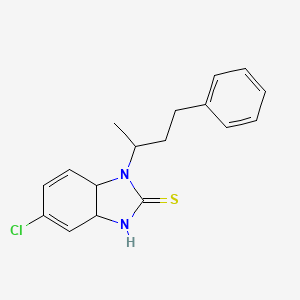 5-chloro-1-(1-methyl-3-phenylpropyl)-3a,7a-dihydro-1H-benzimidazole-2-thiol