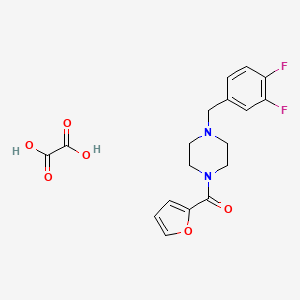 molecular formula C18H18F2N2O6 B4014673 1-(3,4-difluorobenzyl)-4-(2-furoyl)piperazine oxalate 