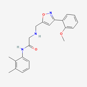 molecular formula C21H23N3O3 B4014680 N-(2,3-dimethylphenyl)-2-({[3-(2-methoxyphenyl)isoxazol-5-yl]methyl}amino)acetamide 