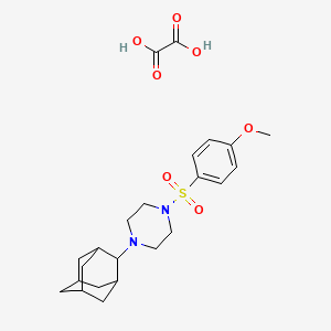 molecular formula C23H32N2O7S B4014689 1-(2-adamantyl)-4-[(4-methoxyphenyl)sulfonyl]piperazine oxalate 