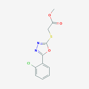 molecular formula C11H9ClN2O3S B401469 Methyl {[5-(2-chlorophenyl)-1,3,4-oxadiazol-2-yl]sulfanyl}acetate 