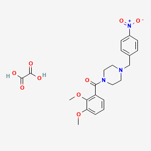 molecular formula C22H25N3O9 B4014693 1-(2,3-dimethoxybenzoyl)-4-(4-nitrobenzyl)piperazine oxalate 