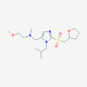 molecular formula C17H31N3O4S B4014725 ({1-isobutyl-2-[(tetrahydro-2-furanylmethyl)sulfonyl]-1H-imidazol-5-yl}methyl)(2-methoxyethyl)methylamine 