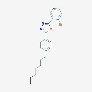 molecular formula C21H23BrN2O B401474 2-(2-Bromophenyl)-5-(4-heptylphenyl)-1,3,4-oxadiazole 