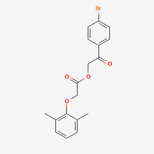 molecular formula C18H17BrO4 B4014788 2-(4-bromophenyl)-2-oxoethyl (2,6-dimethylphenoxy)acetate 