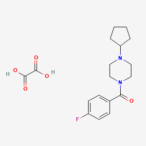 molecular formula C18H23FN2O5 B4014793 1-cyclopentyl-4-(4-fluorobenzoyl)piperazine oxalate 