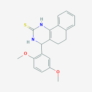 molecular formula C20H20N2O2S B4014823 4-(2,5-dimethoxyphenyl)-3,4,5,6-tetrahydrobenzo[h]quinazoline-2(1H)-thione 