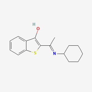 molecular formula C16H19NOS B4014843 2-[1-(cyclohexylamino)ethylidene]-1-benzothiophen-3(2H)-one 