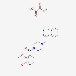 molecular formula C26H28N2O7 B4014853 1-(2,3-二甲氧基苯甲酰)-4-(1-萘甲基)哌嗪草酸盐 