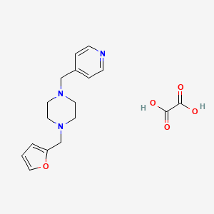 molecular formula C17H21N3O5 B4014946 1-(2-furylmethyl)-4-(4-pyridinylmethyl)piperazine oxalate 