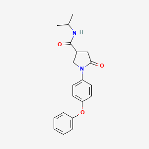 molecular formula C20H22N2O3 B4014951 N-isopropyl-5-oxo-1-(4-phenoxyphenyl)-3-pyrrolidinecarboxamide 