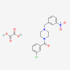 molecular formula C20H20ClN3O7 B4014959 1-(3-chlorobenzoyl)-4-(3-nitrobenzyl)piperazine oxalate 