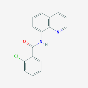 molecular formula C16H11ClN2O B401496 2-chloro-N-quinolin-8-ylbenzamide CAS No. 444112-59-8