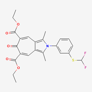 molecular formula C24H23F2NO5S B4014981 diethyl 2-{3-[(difluoromethyl)thio]phenyl}-1,3-dimethyl-6-oxo-2,6-dihydrocyclohepta[c]pyrrole-5,7-dicarboxylate 