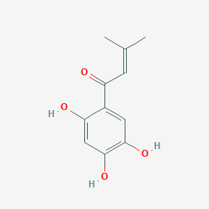 molecular formula C11H12O4 B040150 3-Methyl-1-(2,4,5-trihydroxyphenyl)but-2-en-1-one CAS No. 118948-72-4