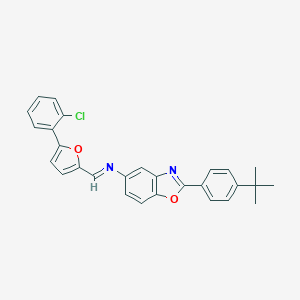 molecular formula C28H23ClN2O2 B401503 2-(4-tert-butylphenyl)-N-{(E)-[5-(2-chlorophenyl)furan-2-yl]methylidene}-1,3-benzoxazol-5-amine 