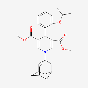 molecular formula C28H35NO5 B4015033 dimethyl 1-(1-adamantyl)-4-(2-isopropoxyphenyl)-1,4-dihydro-3,5-pyridinedicarboxylate 