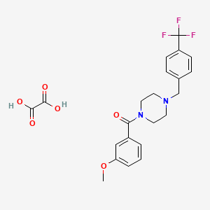 molecular formula C22H23F3N2O6 B4015048 1-(3-methoxybenzoyl)-4-[4-(trifluoromethyl)benzyl]piperazine oxalate 