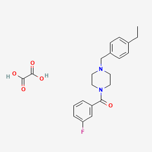 molecular formula C22H25FN2O5 B4015057 1-(4-ethylbenzyl)-4-(3-fluorobenzoyl)piperazine oxalate 