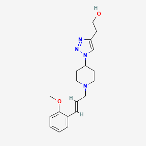 molecular formula C19H26N4O2 B4015069 2-(1-{1-[(2E)-3-(2-methoxyphenyl)prop-2-en-1-yl]piperidin-4-yl}-1H-1,2,3-triazol-4-yl)ethanol 