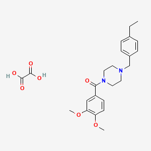 molecular formula C24H30N2O7 B4015076 1-(3,4-dimethoxybenzoyl)-4-(4-ethylbenzyl)piperazine oxalate 