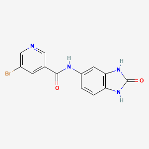 molecular formula C13H9BrN4O2 B4015087 5-bromo-N-(2-oxo-2,3-dihydro-1H-benzimidazol-5-yl)nicotinamide 