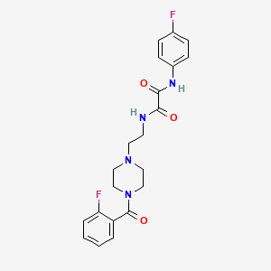 molecular formula C21H22F2N4O3 B4015091 N-{2-[4-(2-fluorobenzoyl)-1-piperazinyl]ethyl}-N'-(4-fluorophenyl)ethanediamide 