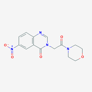 molecular formula C14H14N4O5 B4015099 3-[2-(4-morpholinyl)-2-oxoethyl]-6-nitro-4(3H)-quinazolinone 
