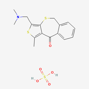 molecular formula C16H19NO5S3 B4015111 3-[(dimethylamino)methyl]-1-methylthieno[3,4-c][2]benzothiepin-10(5H)-one sulfate 