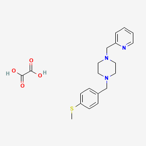 molecular formula C20H25N3O4S B4015112 1-[4-(methylthio)benzyl]-4-(2-pyridinylmethyl)piperazine oxalate 