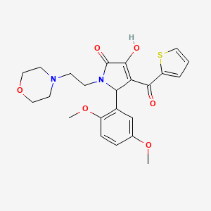 molecular formula C23H26N2O6S B4015132 5-(2,5-dimethoxyphenyl)-3-hydroxy-1-[2-(4-morpholinyl)ethyl]-4-(2-thienylcarbonyl)-1,5-dihydro-2H-pyrrol-2-one 