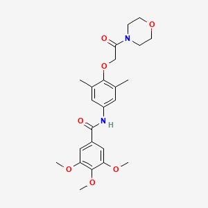 molecular formula C24H30N2O7 B4015146 N-{3,5-dimethyl-4-[2-(4-morpholinyl)-2-oxoethoxy]phenyl}-3,4,5-trimethoxybenzamide 