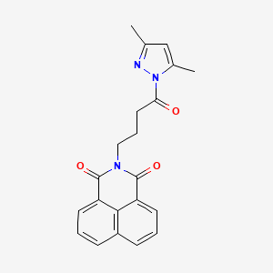 molecular formula C21H19N3O3 B4015150 2-[4-(3,5-dimethyl-1H-pyrazol-1-yl)-4-oxobutyl]-1H-benzo[de]isoquinoline-1,3(2H)-dione 