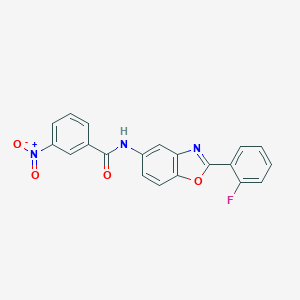 molecular formula C20H12FN3O4 B401518 N-[2-(2-fluorophenyl)-1,3-benzoxazol-5-yl]-3-nitrobenzamide 