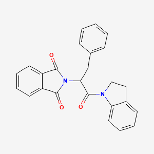 molecular formula C25H20N2O3 B4015180 2-[1-benzyl-2-(2,3-dihydro-1H-indol-1-yl)-2-oxoethyl]-1H-isoindole-1,3(2H)-dione 